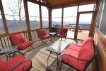 Outdoor Seating on the Screened Porch 